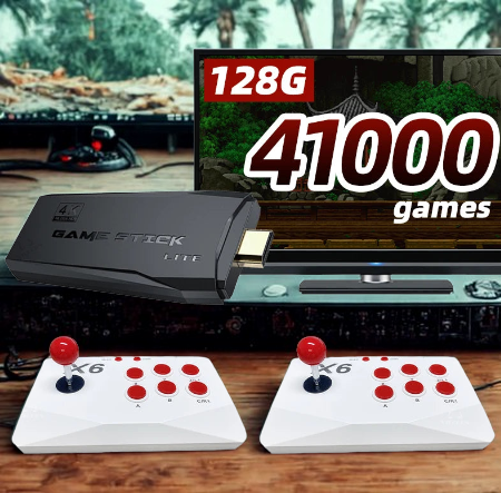 VILCORN Console de Jeux Arcade 4K – 41 000 Jeux Rétro + Double Joystick pour TV MAME/PS1/Sega
