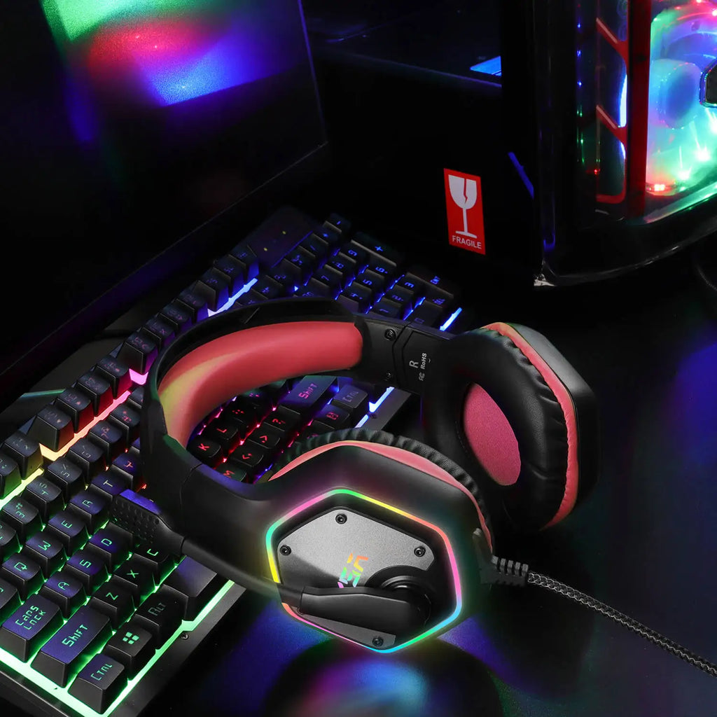 Casque Gaming EKSA E1000 7.1 Surround RGB pour PC, PS4, PS5 – Micro Antibruit, USB