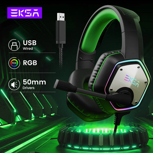 Casque Gaming EKSA E1000 7.1 Surround RGB pour PC, PS4, PS5 – Micro Antibruit, USB